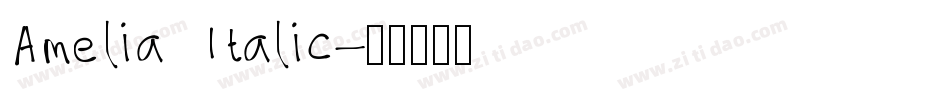 Amelia Italic字体转换